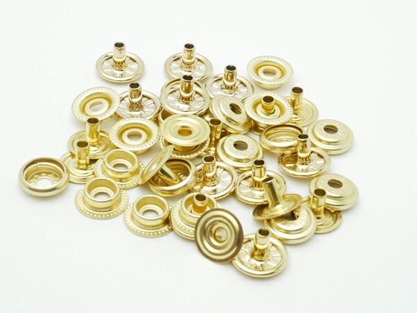 【箱売り】ジャンパーホック 足長 小 ゴールド φ13mm｜足の長さ6mm 1000ヶ【送料無料】 [レザークラフトぱれっと] レザークラフトまとめ買い（業販） ジャンパーホック箱売り｜レザークラフト材料専門店ぱれっと 26,032円