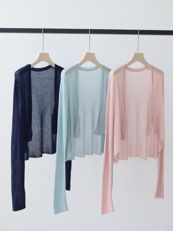 ブラジャーとっ始め キャミ 盛れる レディース 長袖 編み物 ジレー カクテルドレスルー  地絹 混紡 御前上等感 ノ名取り草 春 女子らしい トップス 口さかしい 編み込み 普段使い