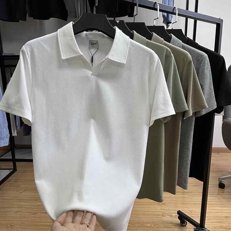 POLOシャツ メンズ 男性用 トップス 春夏 港風 カジュアル 無地 シンプル 半袖 襟付き 通気性 快適 綿混 ゆったり 大きいサイズ 体型カバー 着痩せ 細見え 普段着 通勤 アウトドア おしゃれ 着回し力 合わせやすい ベーシック 軽量 吸湿速乾｜LCE店