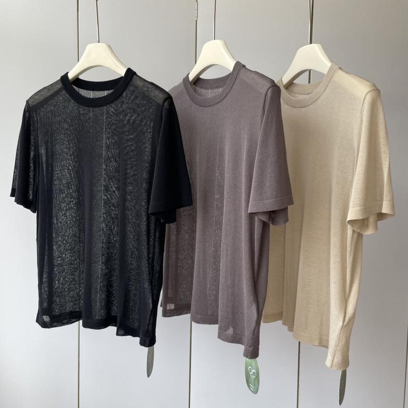 ブラジャーとっ始め キャミ 盛れる レディース 短袖 編み物 トップス 丸領 ゆったり 綿混 生まれ変わり衣料繊維 軽さ 好いたらしい 夏用 心地よい 普段使い走り ホンブルグ帽 原料品