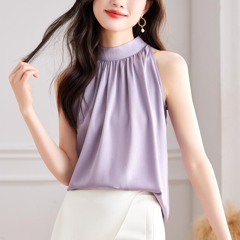 ブラジャーとっ始め キャミ 盛れる レディース 夏 ノースリーブ ハンギングネック トップス もの言う花肩  自己同一性的 プルオーバー キャミソール 通気性 軽さ フレンチ表現スタイル