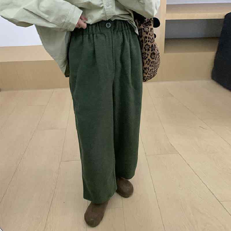 レディース 秋冬 ウール 厚手 ロングパンツ 伸縮ウエスト スリムフィット コーディネートしやすい 普段使い 暖か素材 細身シルエット