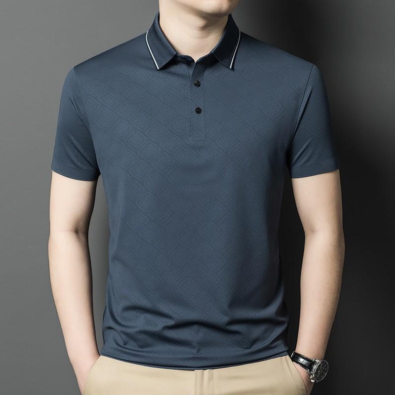 メンズ ポロシャツ 短袖 夏用 ゆったり 薄手 カジュアル スタイリッシュ トップス インナー 吸湿速乾 軽量 普段使い