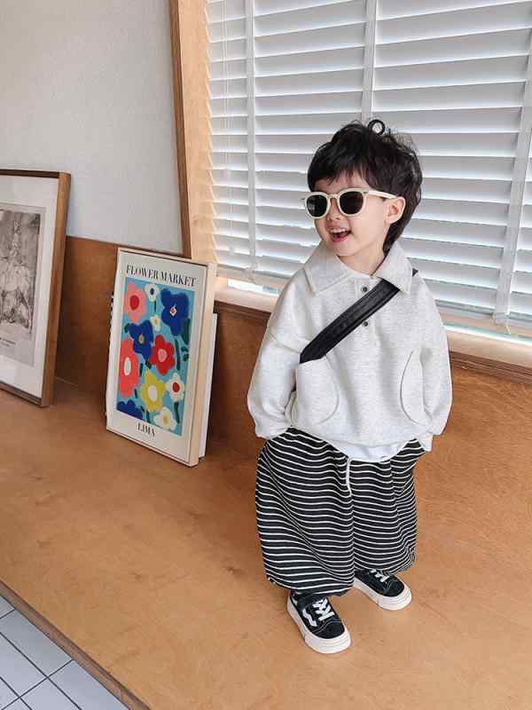 ポロシャツ キッズ 男の子 秋 トップス カジュアル かっこいい スタイリッシュ 個性的 普段使い コットン混 快適 ストリートファッション