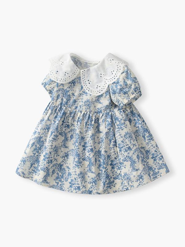 女の子 夏 ワンピース プリンセスドレス ロリータ風 子供服 かわいい フリル チュール 軽量 綿素材 通学 遊び着