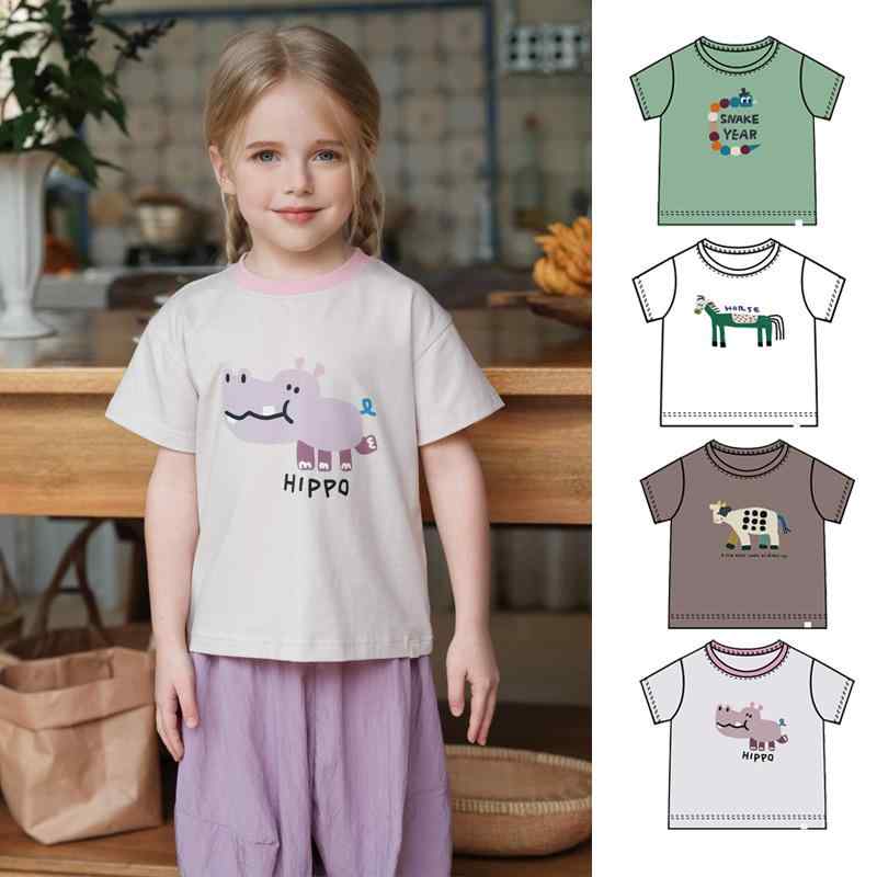 キッズ 半袖 Tシャツ 夏用 男女兼用 ベビー かわいい スタイリッシュ カジュアル 普段使い コットン 素材 涼しい 伸縮性