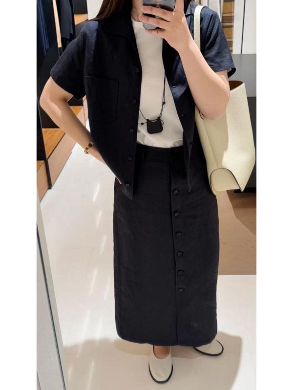 レディース 春夏 短袖 リネン ティーシャツ 中長 スコート 書き割り 麻原料品 通気性 軽さ 心地好い 普段使い走り トップス MIDI丈 冷やりとした 手当たり 分かりやすい