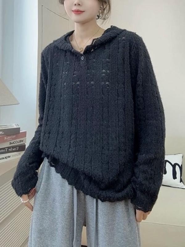 レディース 春夏 フレンチ 透かしレース 長袖 フーディ インナー スリム カジュアル コーディネート レース素材 軽やか