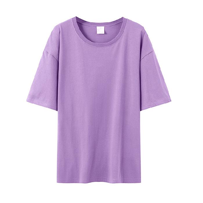 Tシャツ レディース 夏用 コットン 白無地 ゆったり 落肩 短袖 リブカラー 後ろ包み襟 光沢 インナー 普段使い 通気性