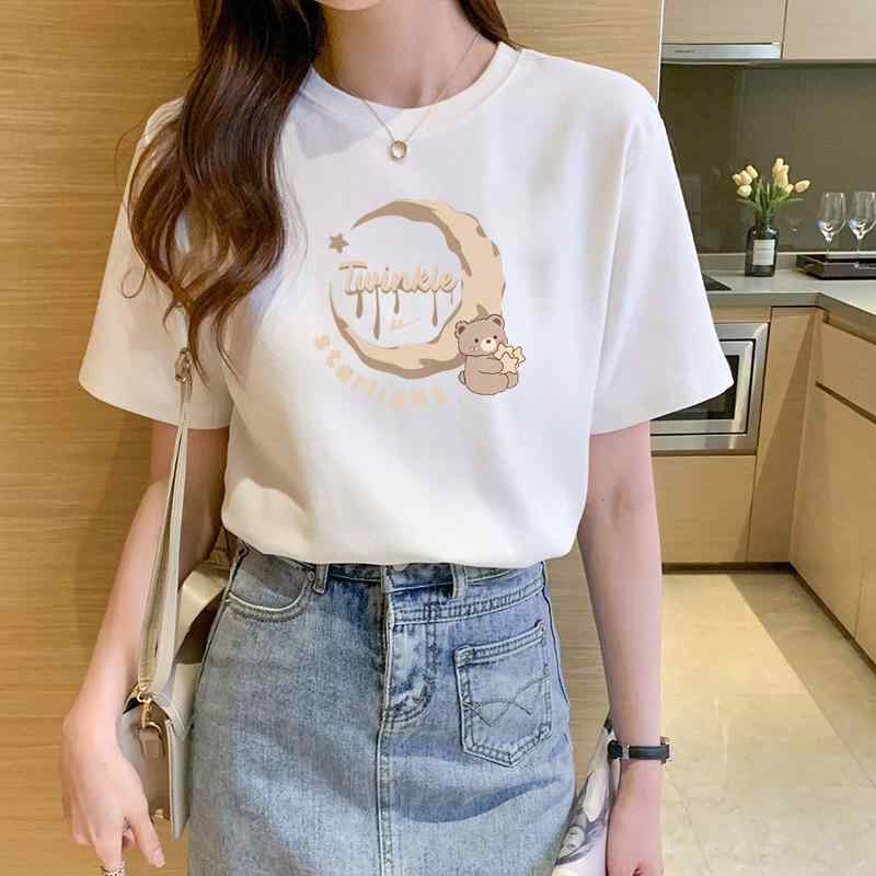 トップス 女性用 半袖 Tシャツ ホワイト ゆったり スリム見え 正肩 コットン 厚手 不透け 通勤 普段使い シンプル スタイリッシュ