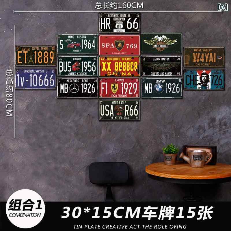ウォールデコ アイアン アメリカン レトロ 電話番号 一皿 ブリキ 画 実業 風 壁面 かざり付ける 焼き 鍋 飯 理髪 店 赤ちょうちん 壁 同盟罷工一回り