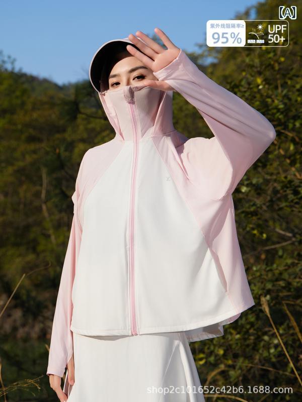 日焼け防止服 女性用 つば付き 黒ゴム ナイロン UVカット UPF50+ 屋外 アウトドア 冷感 薄手 通気性 吸湿速乾 夏用 軽量｜LCE店
