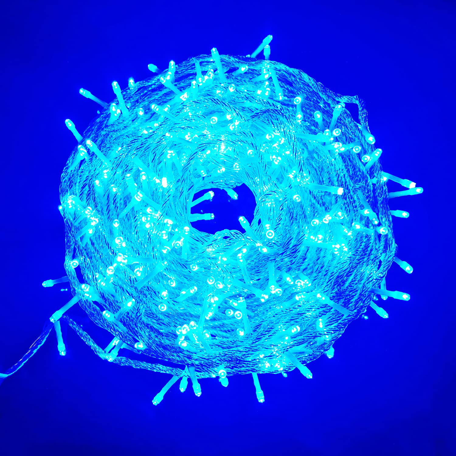 LEDイルミネーション ライト 500球 30m クリスマス 飾り LED電飾 8パターン 複数連結可 防水 高輝度 クリスマスツリーライト led 結婚式 お誕生日パーティー装飾 ストリングライト ブルー発光