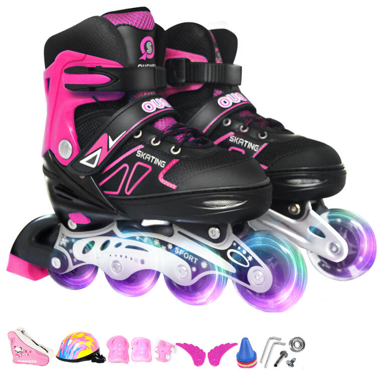 楽天市場 インラインスケート ローラーブレード 子供 ジュニア用 初心者向け サイズ調整可能 ローラースケート 7点セット スポーツ用品キッズ ジュニア 子供用 フィギュアスケート スポーツ ローラーシューズ バランス スケート 誕生日 プレゼント クリスマス 子供の日