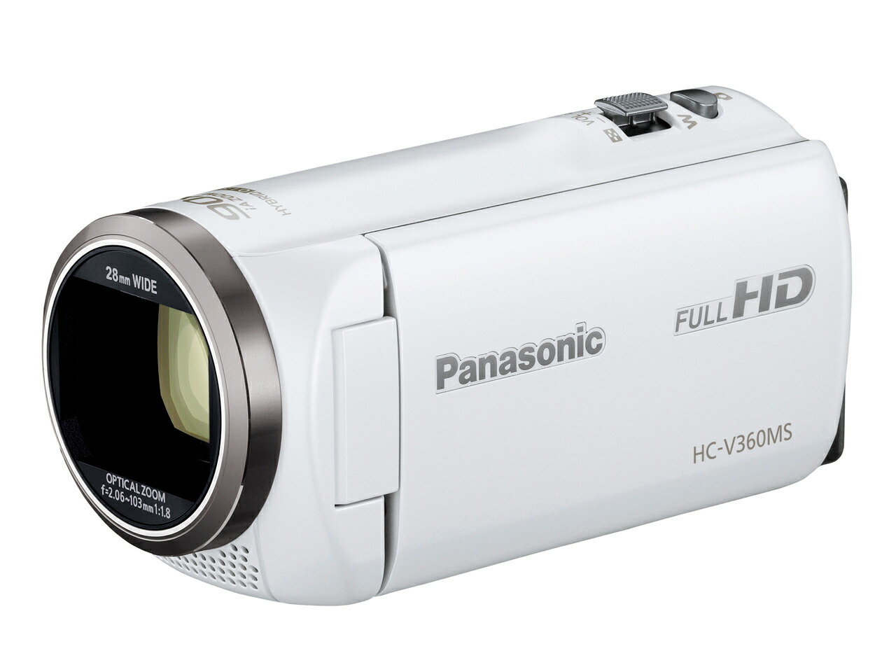 Panasonic HDビデオカメラ HC-V360MS ホワイト【訳あり：倉庫移動中に外箱傷あり】