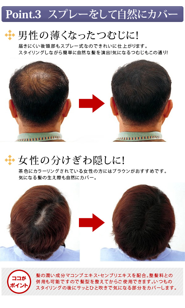 5本セット 増毛スプレー 送料無料 Newヘアフォロー 薄毛隠しだけでなく髪 のボリュームアップスプレーとしても アイデアグッズのララフェスタ薄毛カバースプレー ヘアーフォローは 髪が細い ハリ コシがないなど 髪の毛のお悩みやハゲ隠し 薄毛対策として 男性