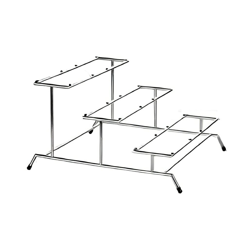 ジーハー Z-buffet stand ３段ステンレスフレーム 送料無料 ビュッフェウェア サービングウェア ディスプレイスタンド フードディスプレイ バイキング用品 ケータリング用品 ホテル用品 レストラン用品｜ル・銀座