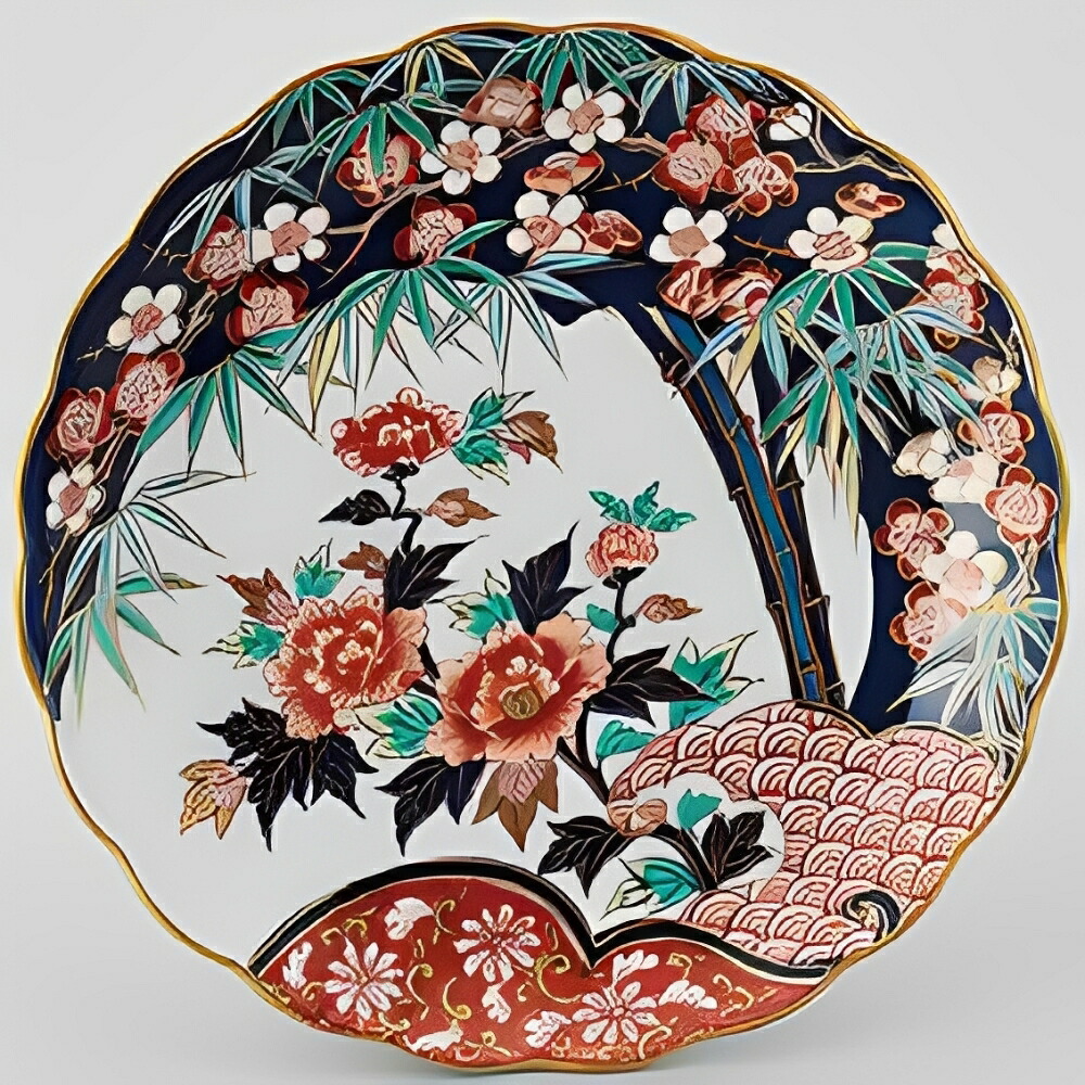 弥左ヱ門 6寸菊型皿 ささ紅梅　化粧箱 送料無料 ブランド 洋食器 高級 おしゃれ かわいい 豪華 モダン 人気 おすすめ 結婚 引き出物 ギフト