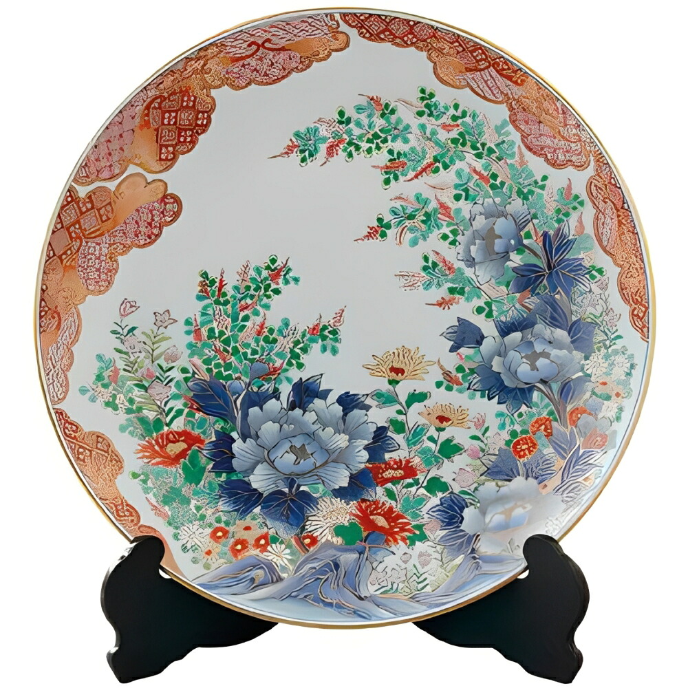 弥左ヱ門 華牡丹 15寸皿 送料無料 ブランド 洋食器 高級 おしゃれ かわいい 豪華 モダン 人気 おすすめ 結婚 引き出物 ギフト