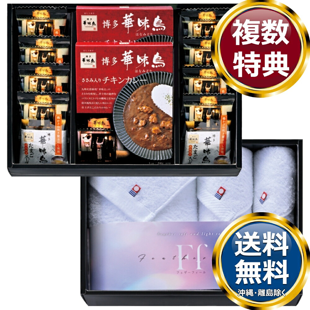 コンビネーションギフト 博多華味鳥 カレー・フリーズドライ＆今治タオルセット 送料無料 香典返し 返礼品 贈答品 ギフト ギフトセット 詰め合わせ 手土産 高級 話題 人気 おすすめ