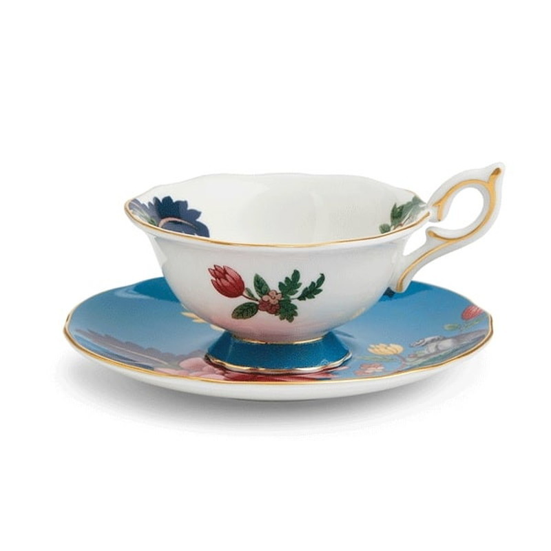 ウェッジウッド WEDGWOOD ワンダーラスト サファイア 苑地 紅茶優勝杯＆平円盤