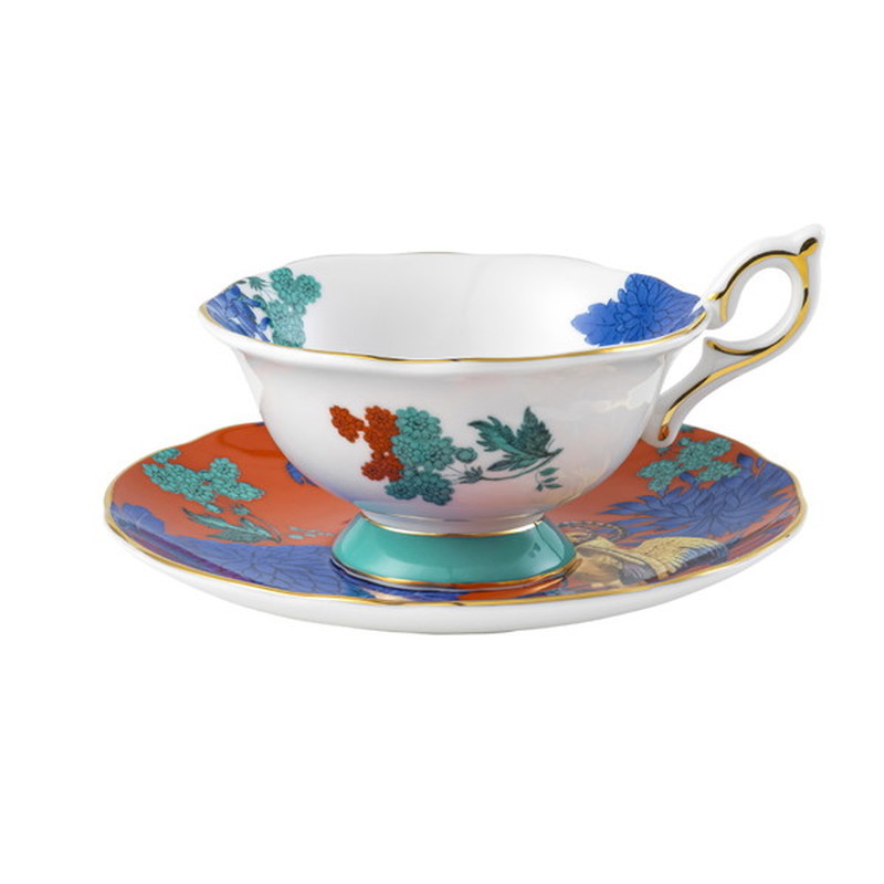 ウェッジウッド WEDGWOOD ワンダーラスト ゴールデン パロット 紅茶優勝杯＆平円盤