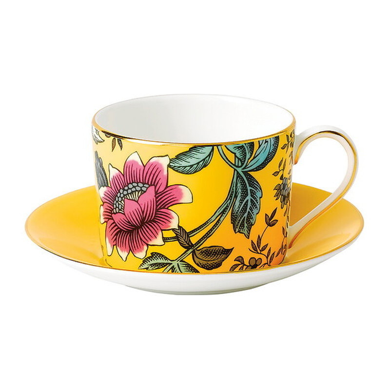 ウェッジウッド WEDGWOOD ワンダーラスト イエロー トンキン ティーカップ＆ソーサー 送料無料 ブランド 洋食器 高級 おしゃれ かわいい 豪華 モダン 人気 おすすめ 結婚 引き出物 ギフト