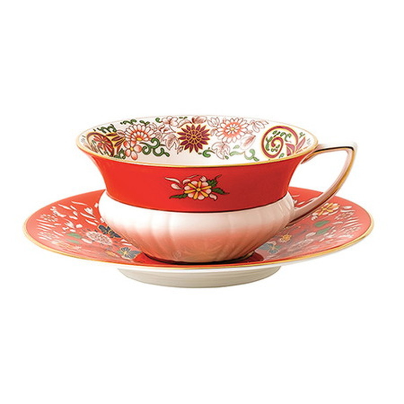 ウェッジウッド WEDGWOOD ワンダーラスト クリムゾン 東洋 紅茶優勝杯＆平円盤
