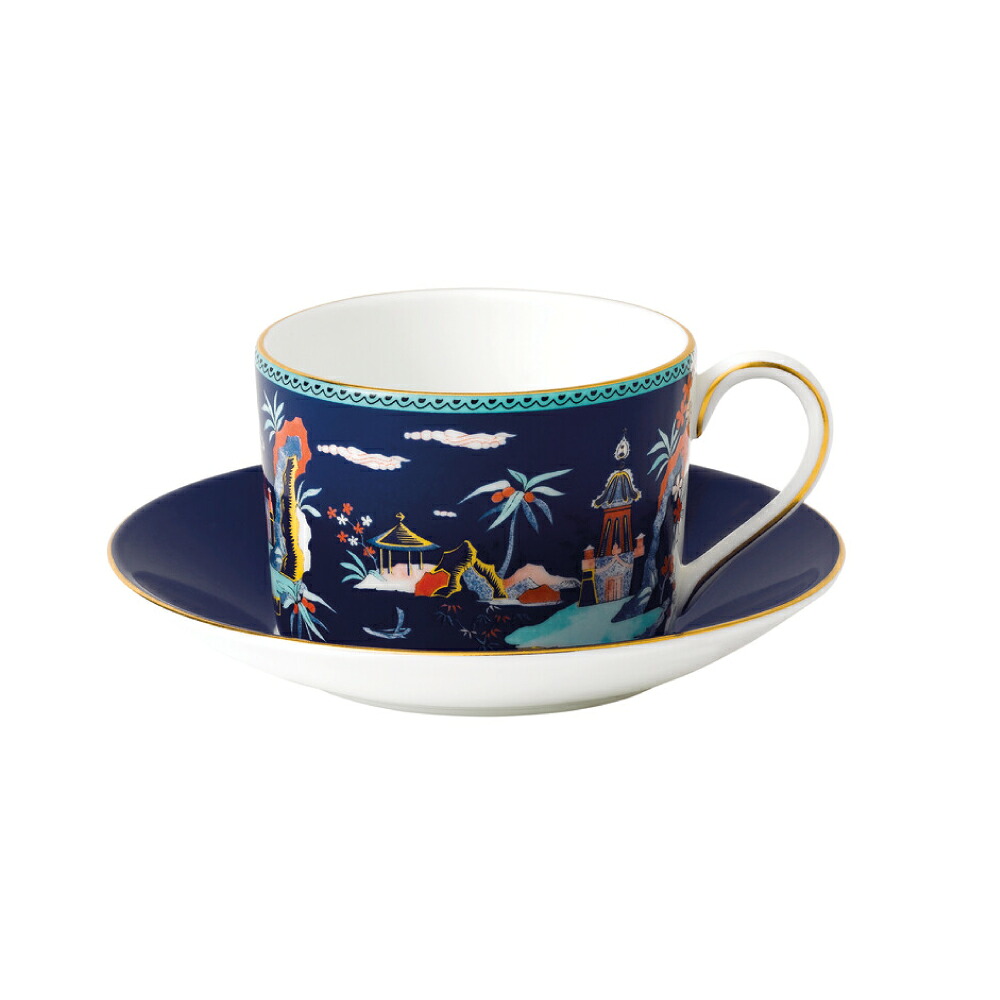 ウェッジウッド WEDGWOOD ワンダーラスト ブルーパコダ 紅茶優勝杯＆平円盤
