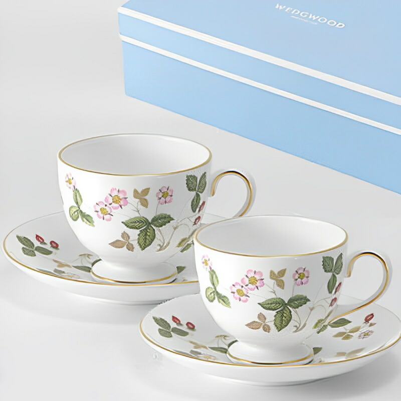 最新情報 ウェッジウッド Wedgwood ワイルドストロベリー ティーカップ ソーサー リー ペア ブランド箱入り 22 Off Sale 絶対一番安い Hillcrestcare Org