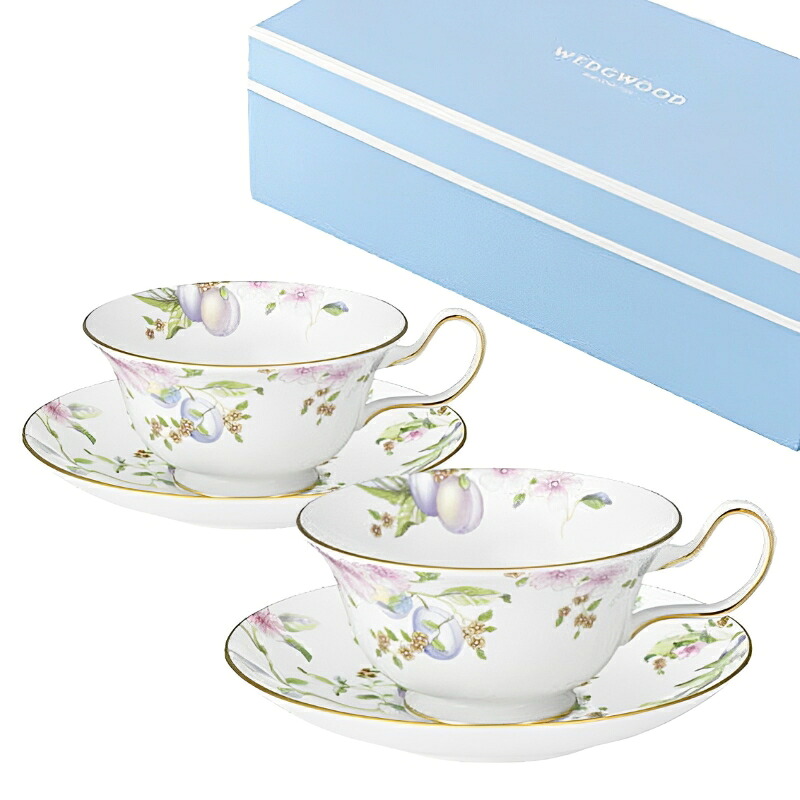 ウェッジウッド WEDGWOOD スウィートプラム 紅茶優勝杯＆平円盤 ピオニー ありの実