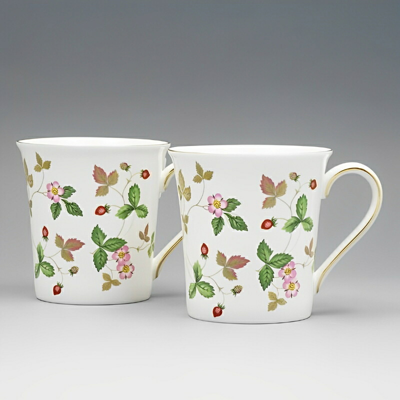 ウェッジウッド WEDGWOOD ワイルドストロベリー ペアマグカップ デルフィ 送料無料 ブランド 洋食器 高級 おしゃれ かわいい 豪華 モダン 人気 おすすめ 結婚 引き出物 ギフト