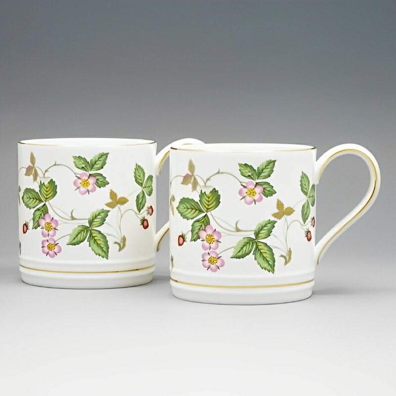 ウェッジウッド WEDGWOOD ワイルドストロベリー ペアマグカップ タンカード(ブランド箱入り) ブランド 高級 洋食器 引き出物 贈り物 ギフト 結婚祝い 出産祝い 内祝い 新築祝い