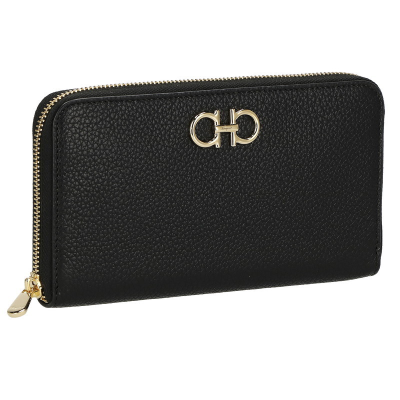 楽天市場】フェラガモ FERRAGAMO 22D779 PEBBLE/NERO 長財布 送料無料