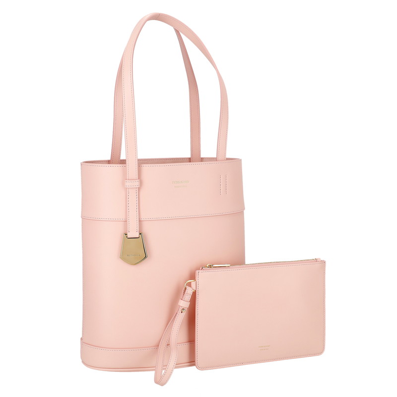 フェラガモ FERRAGAMO 217533 CALF/NYLUND PNK トートバッグ