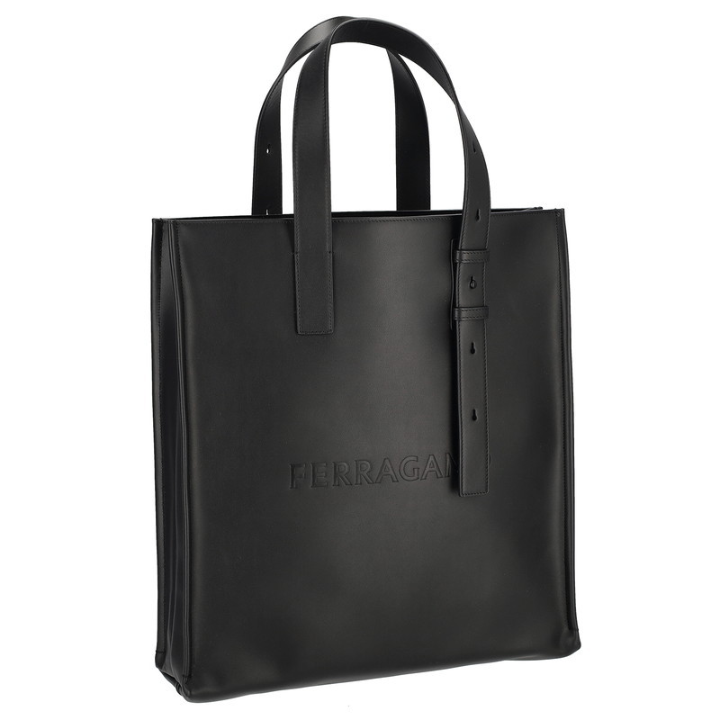 ＊FERRAGAMO＊レザー フロントロゴ トートバッグ 関税込 ♢Ferragamo♢ロゴトートバッグ☆正規品・関税込☆ (FERRAGAMO