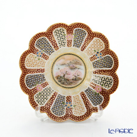 空女　Cu-nyo　小野多美枝　華薩摩　京薩摩　皿　菊 楽天市場】【ポイント10倍】現代の京薩摩 盃 菊詰 伝統工芸士 小野