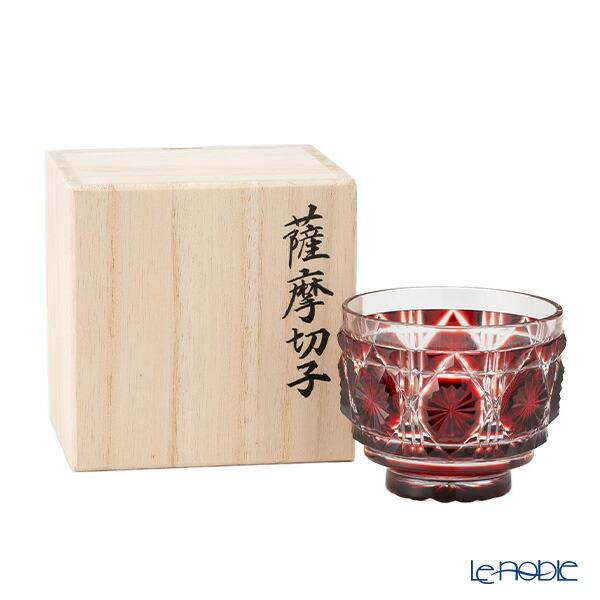 楽天市場】【P10倍・クーポン】復元薩摩切子 猪口A／1102 八角籠目 紫