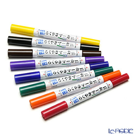 楽天市場 ポイント10倍 らくやきマーカー 制作キット ツインペン 8色セット ブランド洋食器の店ル ノーブル