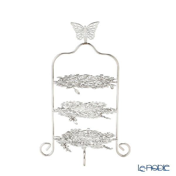 楽天市場】早川シルバー 折りたたみティースタンド デコ 2段 プレート