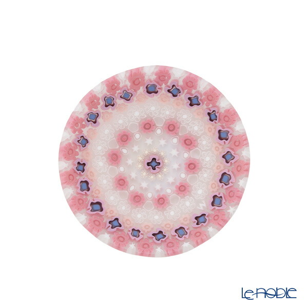 エルコーレ・モレッティ ミレフィオーリ プレート 24cm ピンク系 エルコーレモレッティ ミレフィオーリ プレート 24cm ピンク×ホワイト