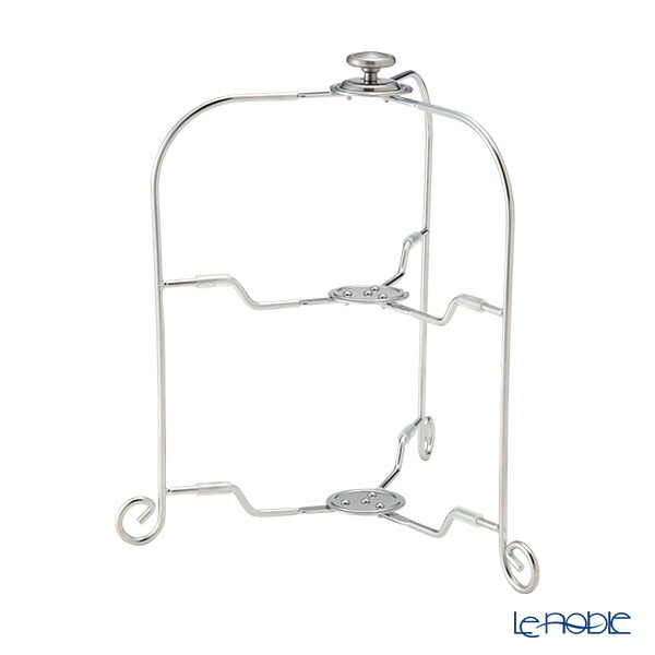 早川シルバー　折りたたみティースタンド　2段 早川シルバー 折りたたみティースタンド シンプル 2段 プレート