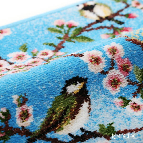 楽天市場 フェイラー ハンドタオル ハンカチ シジュウカラと桜 25 25cm アクア プチギフト ブランド洋食器の店ル ノーブル