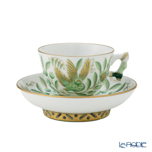 残りわずか ヘレンド Herend シノワズリ 中国趣味 東方の楽園 グリーン Zova 0 21 マンダリン スモールカップ ソーサー コーヒ カップ おしゃれ かわいい 食器 ブランド 結婚祝い 内祝い マグカップ ティーカップ