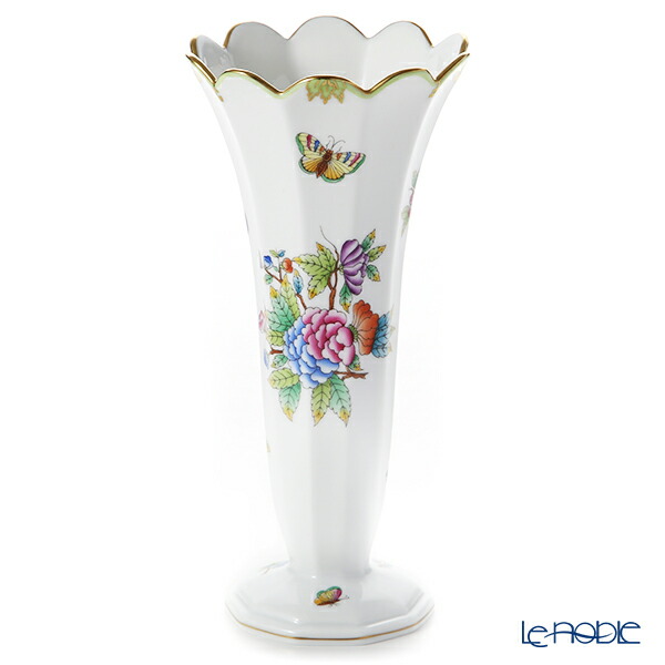 ヘレンド　ウィーンの薔薇陶器製花瓶 大型　セール！ 再入荷 Herend ヘレンド ウィーンのバラ プラチナシリーズ 大輪