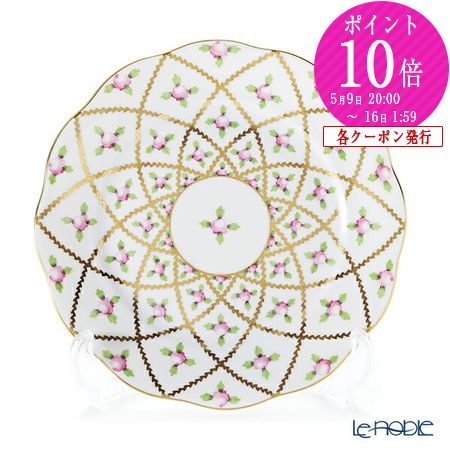 o HEREND ヘレンド セーブル風 金彩小花 オーバルプレート 箱 22070604