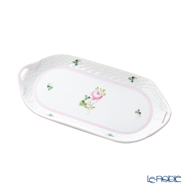 【P10倍・クーポン】ヘレンド (HEREND) ウィーンのバラピンク VRH-X4 00437-0-00 サービストレイ 23cm HEREND ブランド ウィーンのバラ ピンク お盆 トレイ トレー｜ブランド洋食器の店ル・ノーブル