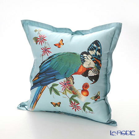Le Noble Jim Thompson Cushion Cover Silk Frill 0257b Parrot