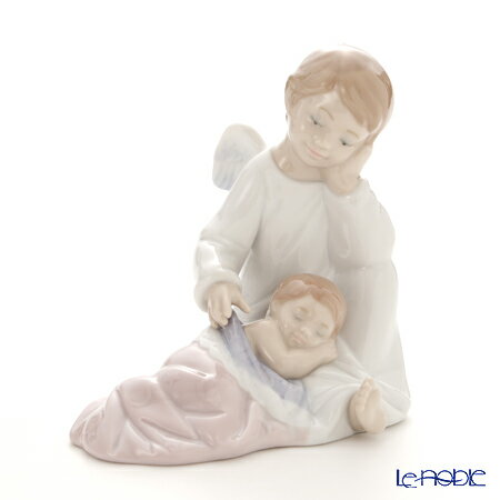 美品 リヤドロ 守ってあげるよ 男の子 天使 ブルー置物 LLADRO LLADRO リヤドロ 守ってあげるよ 男の子 天使 赤ちゃん ブルー