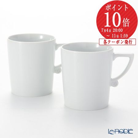 マイセン (Meissen) ロイヤルブロッサム 000001-42575 マグ 9cm／280ml ペア /// マグカップ 2個セット 夫婦 来客用 白 ホワイト シンプル モダン 磁器 コーヒー 紅茶 おしゃれ ハイブランド 高級 洋食器 // ギフト プレゼント 贈り物 誕生日 結婚祝い